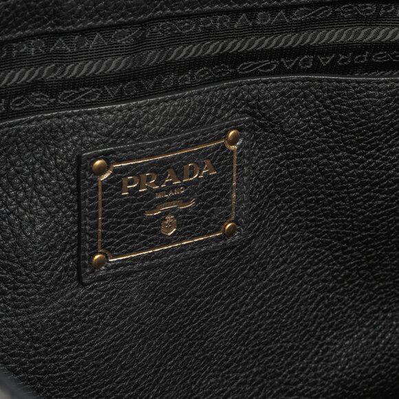 Prada Nero Vitello Phenix Leather Shopping Tote - Picture 10 of 11